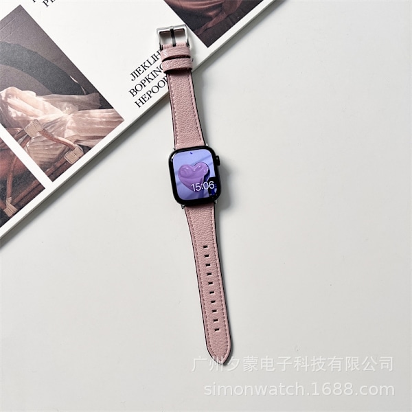Kellon ranneke Apple Watch iWatch 46mm 10. sukupolvi pinkki