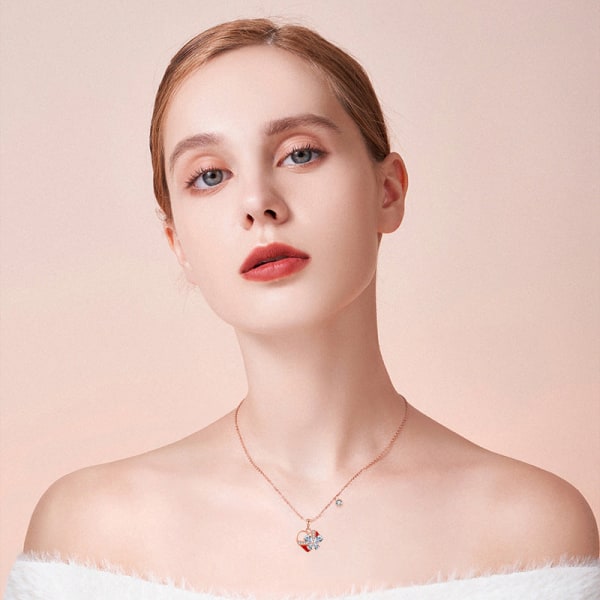 Kvinder Halskæde Kæde Choker Vedhæng Smykker Piger Gave Sølv Smykker S925 Galvanisering Rose Gold 925 silver