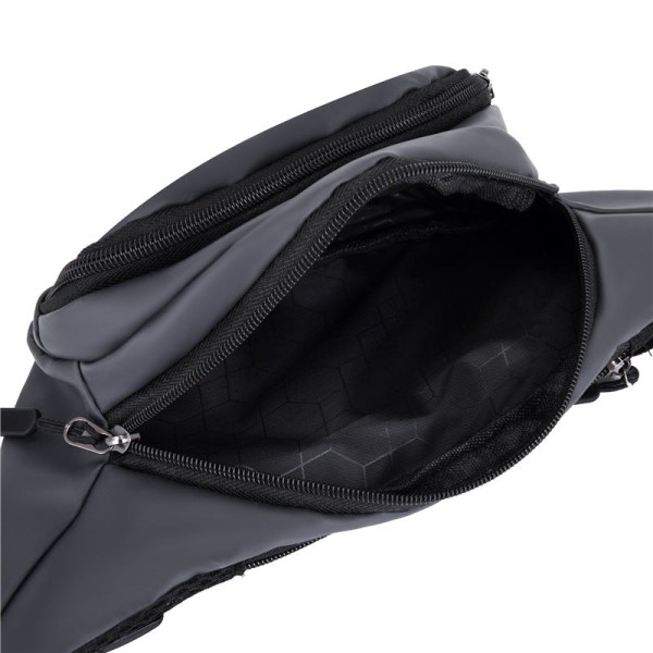 Menn kvinner Fanny Pack midjeveske Trendy mote jokerpakke Vanntett sportsbeltebytte s Black