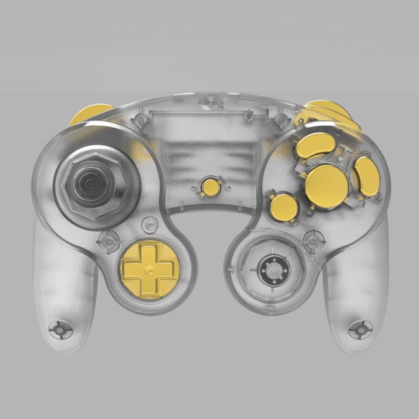 GameCube Gamepad Skallmateriale GC-håndtak Shell Soppformet hårklipp erstatningsskall NGC Transparent (Cap)