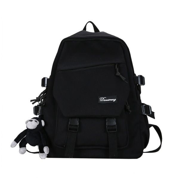 Skoleelev ryggsekk College Boksekk Reiseveske Par Kapasitet Leisure Laptop Black Single bag