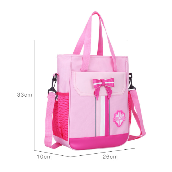 Dame veske Cram Skole Treningsklasse Cram Primary School Student Messenger Hand Pink-bow