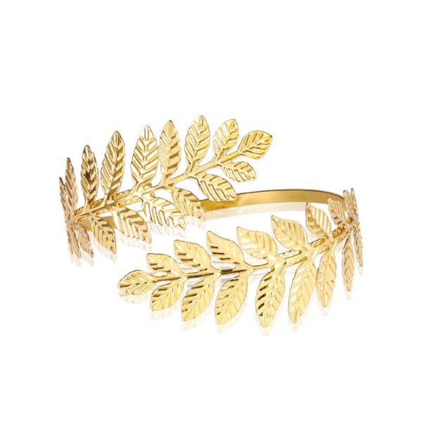 2 STK brude gyldne blade hovedbeklædning øreringe krone hoved bøjle armbånd julegave Leaves armband