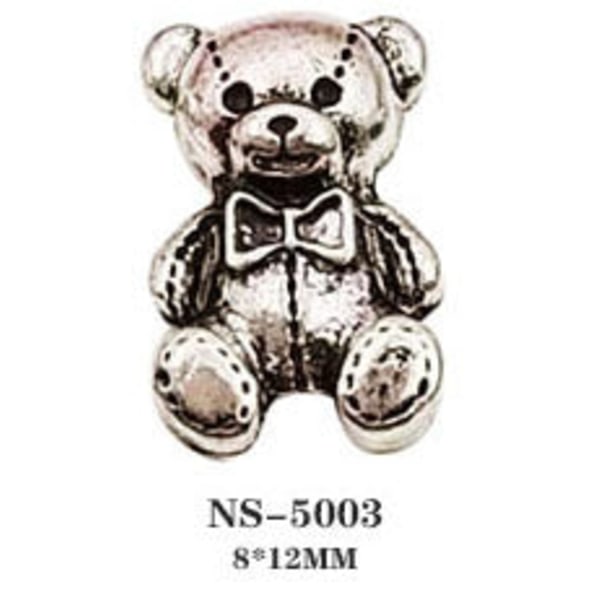 Negledekorasjoner for Nail Art Bear Love Legering Manikyr Smykker Diamond Pearl NS-5003