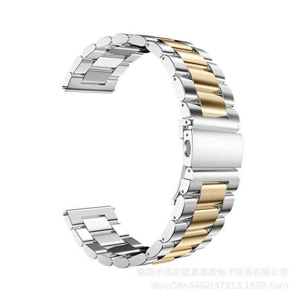 Klockarmband för Apple Watch iWatch för 38-40-41mm trestålsarmband - silver guld högkvalitativt
