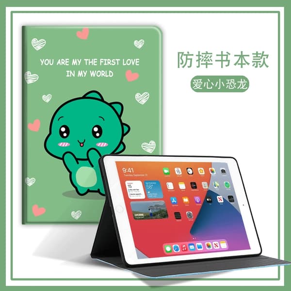 Stilfuldt etui til iPad Pro 2024 11\" Hjerteformet Dinosaur