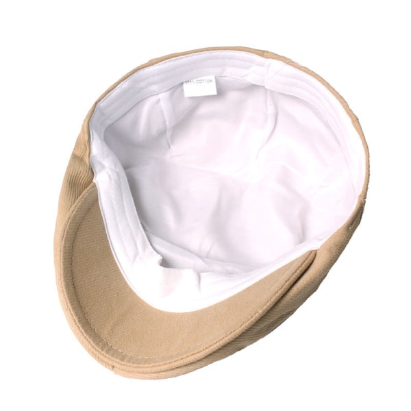 Beret Hat Enkel Casquette Kunstnerisk Ungdom Beret Herre- og Damehatter Advance Hats Herrelue Khaki Average Size (58cm)