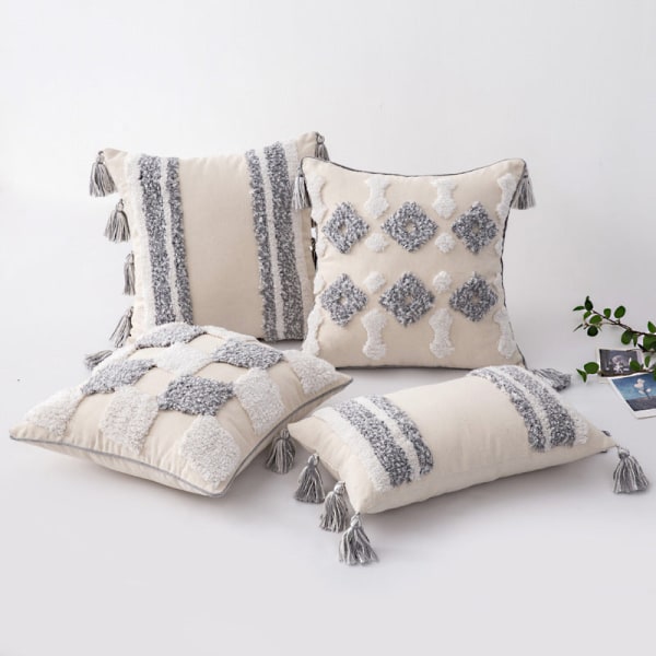 Heminredning 16 stilar Marockansk spets tofs Tufting Indien cover I style 30*50cm