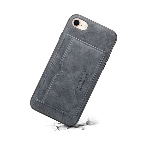 Kotelo iPhone 13 6.1 tummanharmaa korttipaikka nahka