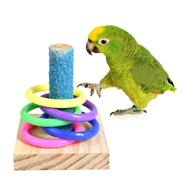 Interaktiva fåglar papegoja träringar C