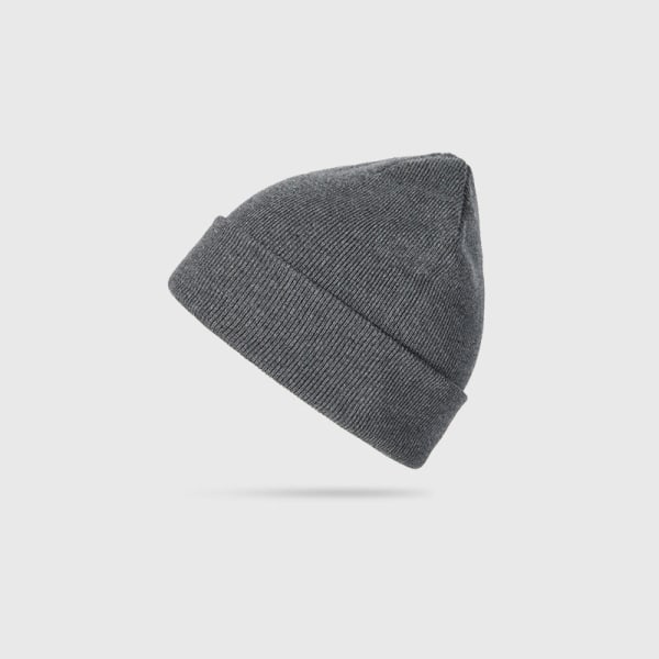 Lämmin talvi neulottu pipo Hatut Yksinkertainen musta Miesten Iso Päänympärys Muoti Naisten Unisex Dark gray M