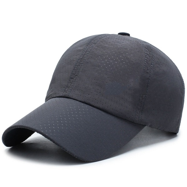 Cap sommar snabbtorkande solskydd som andas Dark gray Adjustable