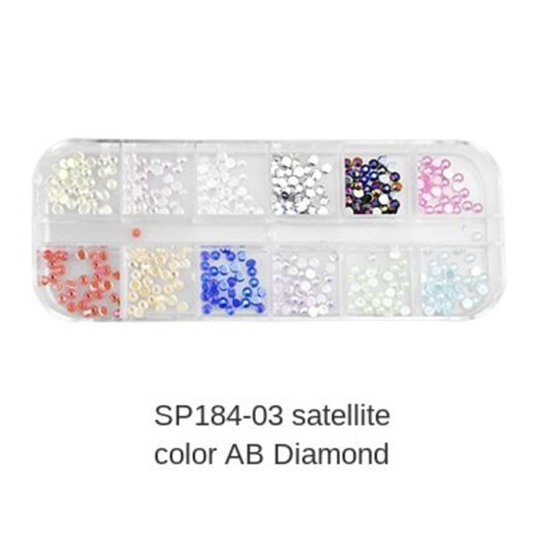 Negledekorasjoner For Nail Art Jelly AB Bottoming Drill Farget Diamantsett SP184-03