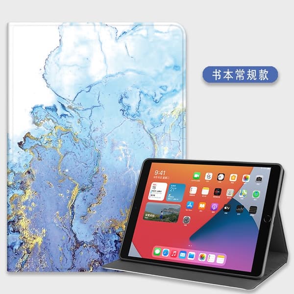 Fodral för iPad Pro 2018 Full Screen 11\" Blå Marmor Regular Size Silikon Tecknad