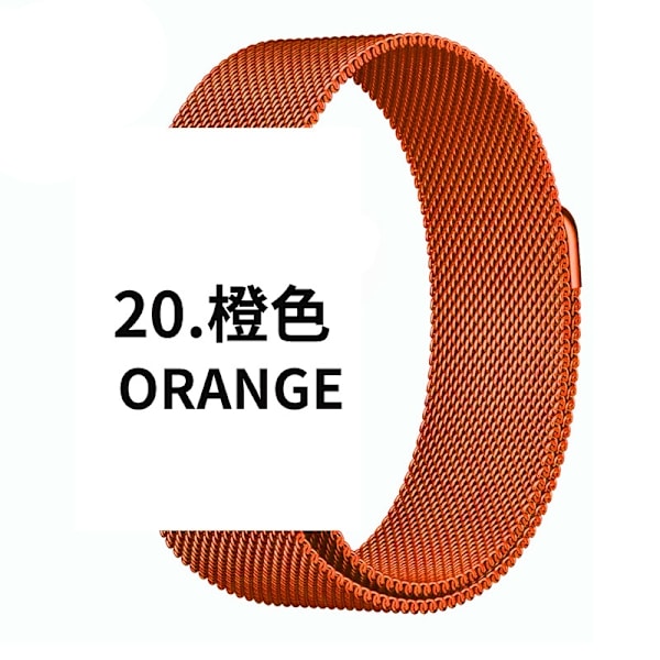 Kellon ranneke Apple Watch iWatch -kelloon Soveltuu: 1-9 sukupolvi/SE 38/40/41mm 20 Oranssi