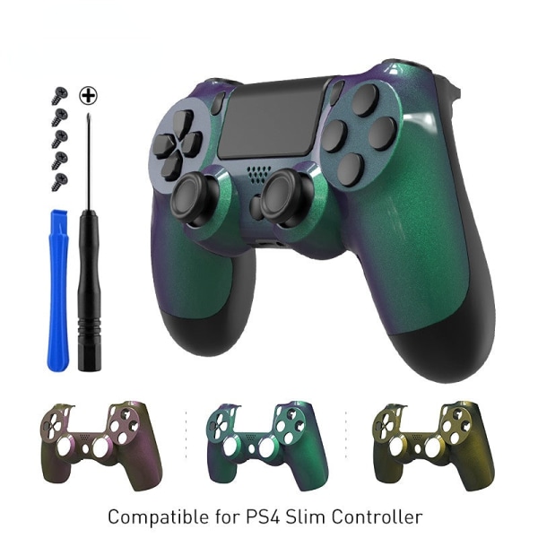 Til PS4 Slim Handle Modification Shell Personalized Creative Replacement Repair Chameleon Chameleon purple Green