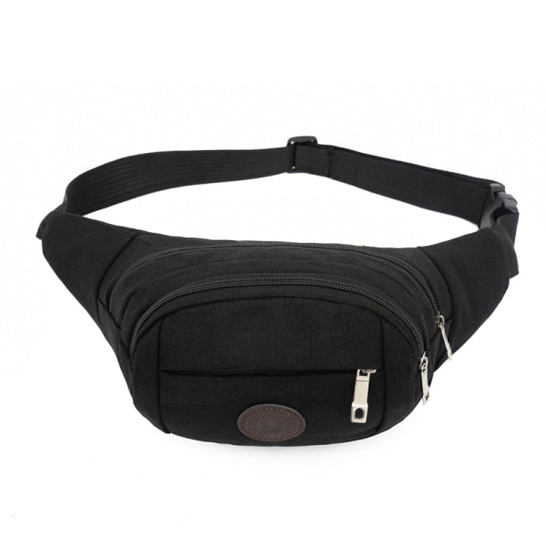 Fanny Pack Løpebelte Midjeveske Organizer Canvas Sports Outdoor Khaki