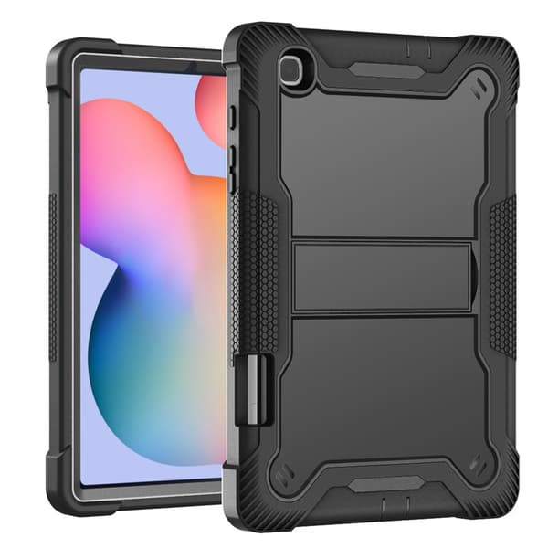 Stilfuldt etui til iPad 2/3/4 sort silikone tre-i-en stander