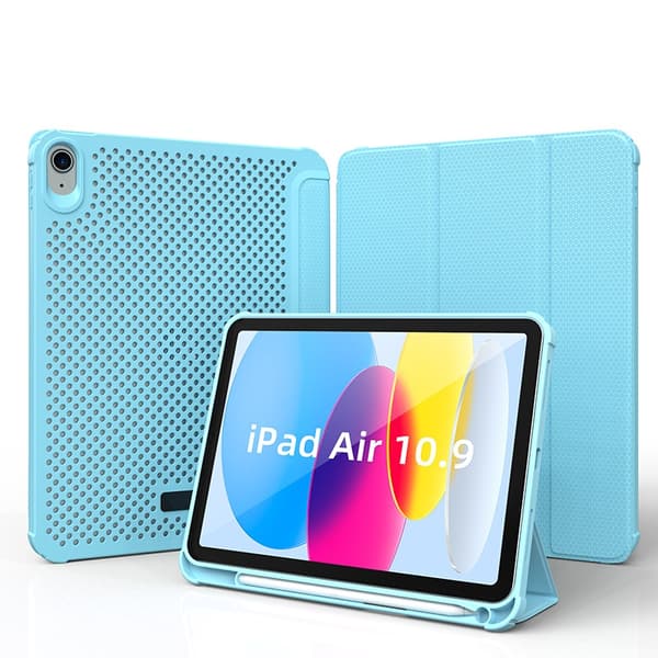 Stilig etui for iPad Pro 11 Hvit Isblå Mesh Lær