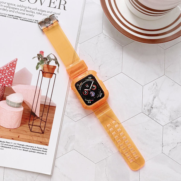 Kellon ranneke Apple Watch iWatch 38/40/41mm -04-Oranssi