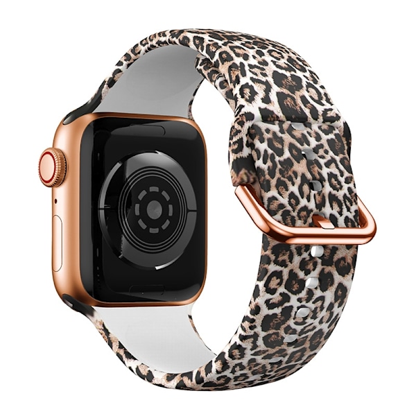 Klockarmband för Apple Watch iWatch 38/40/41mm Brun Leopard