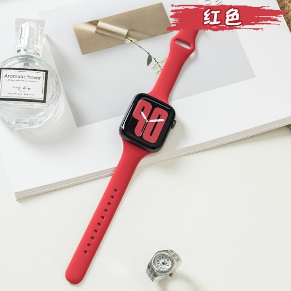 Kellon ranneke Apple Watch iWatch 1/2/3 sukupolvelle 42mm/44/45/46/49mm universaali 1 punainen