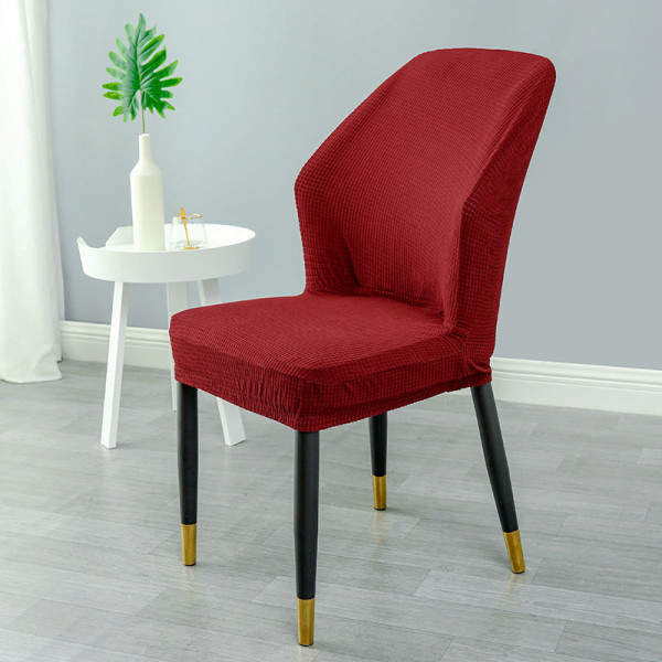 Sofa Stoltrekk Ensfarget Elastisk Vanntett Prinsesseformet Stoltrekk Wine Red Chair cover