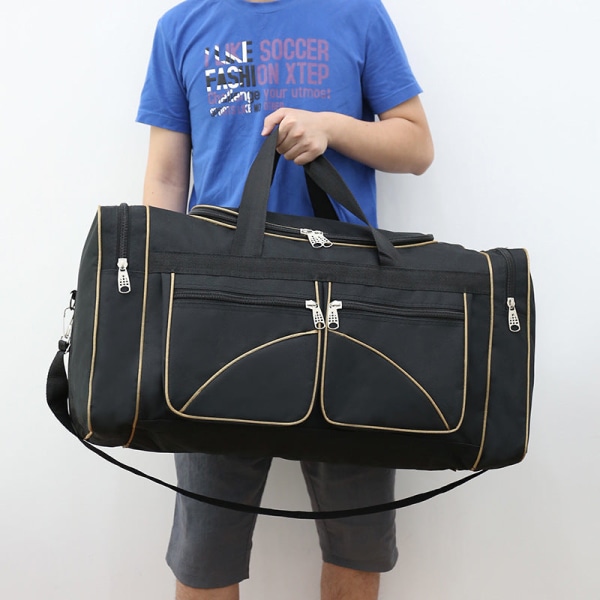 Reppu Matkatavaralaukku Taitettava urheilulaukku Oxford Kangas Suurikapasiteettinen Kannettava Messenger Bag Blue 30 inches