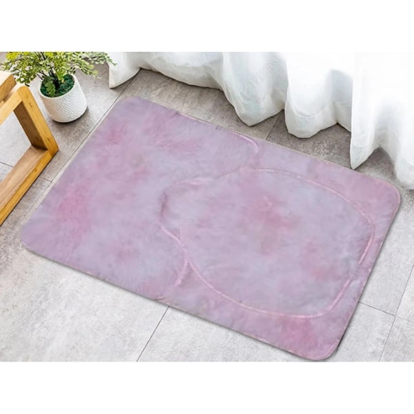 Bademåtte Skridsikkert Absorberende bruser Badetæppe Tæppe fortykket NO.A22 Pink 50*80cm