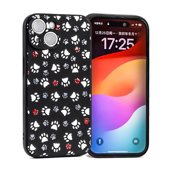 Etui til IPiPhone 17 Mønster #3 Lak Hjerte Mat Blød Maling