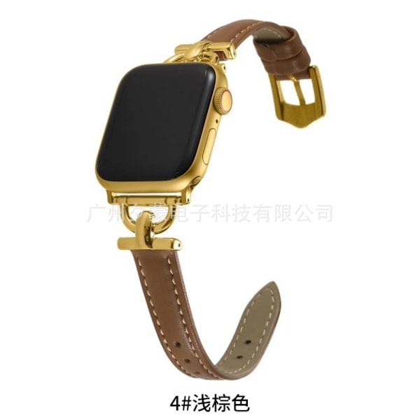 Kellon ranneke Apple Watch iWatch 42mm10 kulta/vaaleanruskea