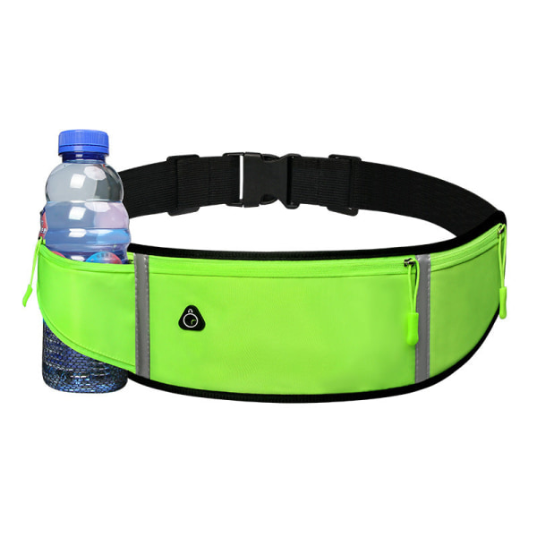 Miesten naiset Fanny Pack -vyölaukku Matkapuhelin Miesten ja Naisten ulkoiluvälineet Vedenpitävä Näkymätön vyö Simple water bottle green