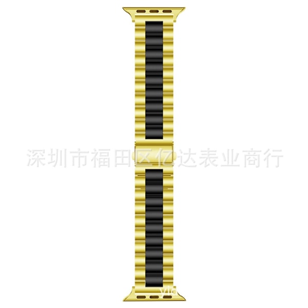 Kellon ranneke Apple Watch iWatch 38/40/41 S10-42mm Kultainen ja Musta