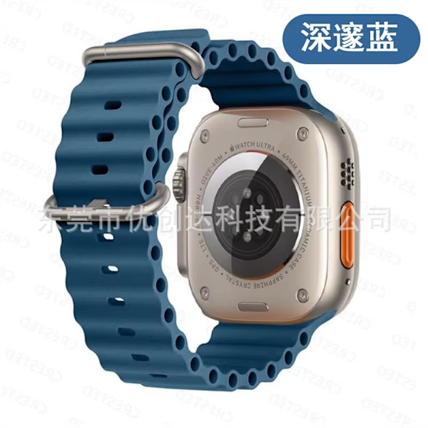 Klockarmband för Apple Watch iWatch 38/40/41/10:e generationen 42mm universal mörkblå