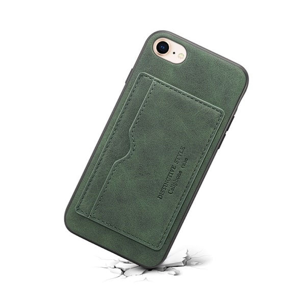 iPhone 13 Pro -kotelo, tummanvihreä, korttipaikka, nahkaa