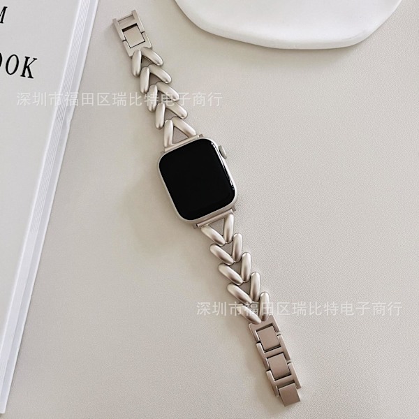 Klockarmband för Apple Watch iWatch 38/40/41/ 10:e generationen 42mm universell kärlekskedja