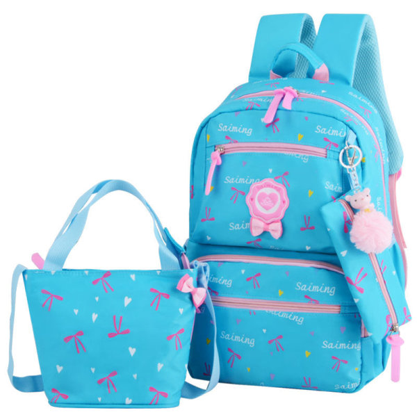 Kouluopiskelijareppu College Bookbag -matkalaukku Prinsessapuvun rasituksen vähentäminen Light pink letter peach heart