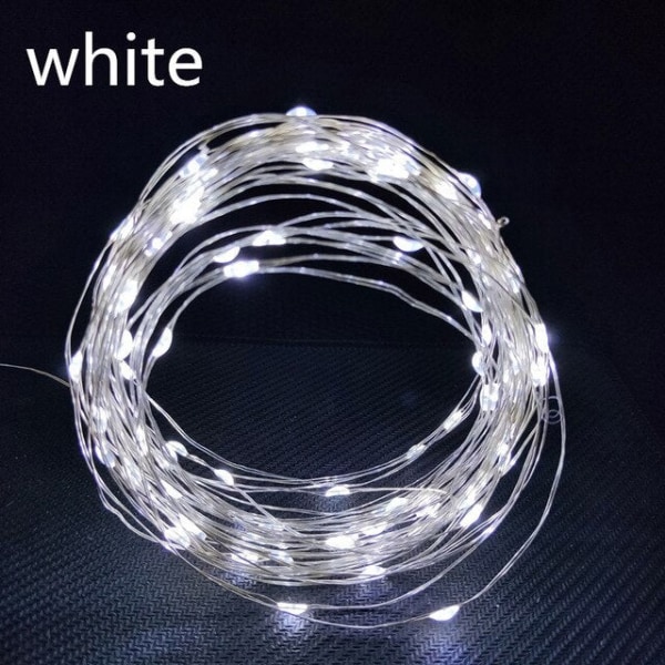 Romantisk 10M LED Garland String Supplies DIY Fairy Lights for Glass Craft Flaske Bryllupsbursdagsfest dekorasjon Baby Shower white 1m 10led