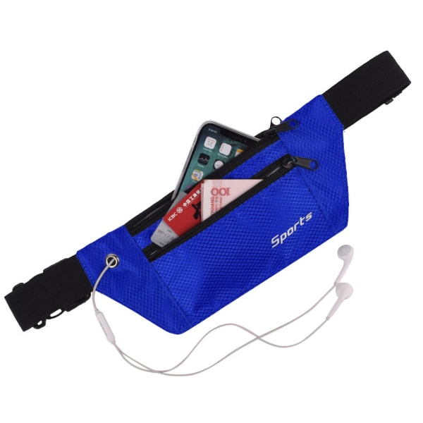 Fanny Pack Løbebælte Taljetaske Organizer Ultratynd personlig sport Sapphire Blue