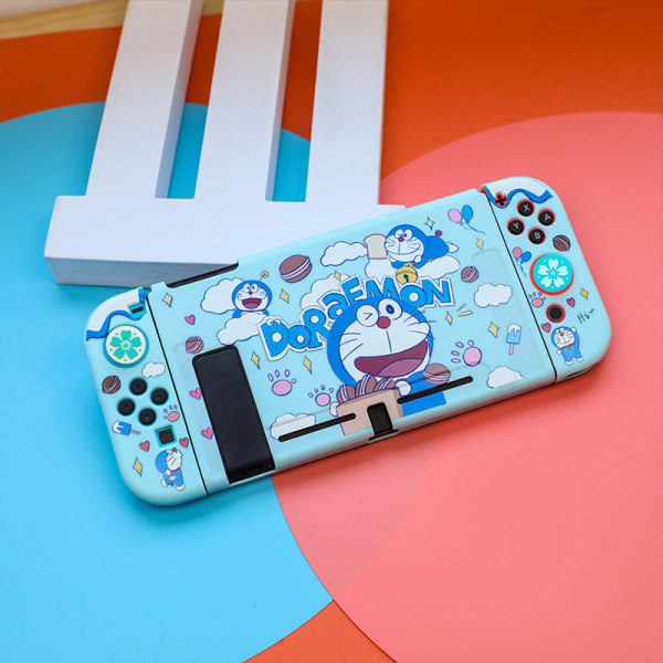 För Nintendo Switch Protective Shell NS All Inclusive Protective Cover TPU Soft Shell Game Theme Doraemon