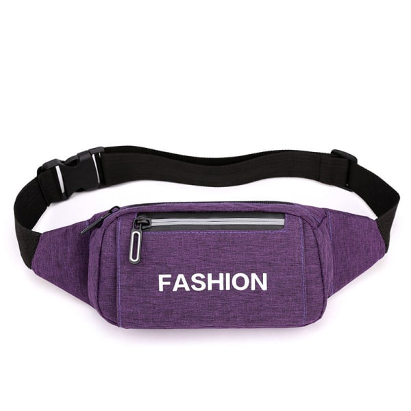 Fanny Pack Löpbälte Midjeväska Organizer Tättslutande Multifunktionell Vattentät Model 5 Purple