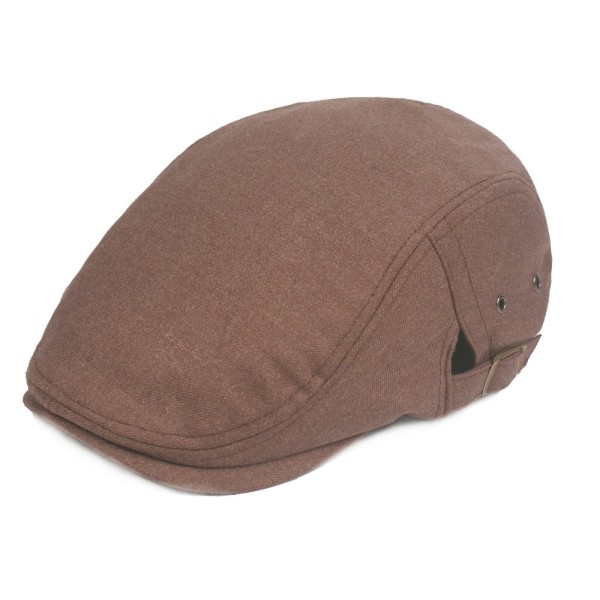 Baskerhatt i ylle basker för män enkel mössa med cap i brittisk stil Advance-hattar herrmössa Light gray Adjustable