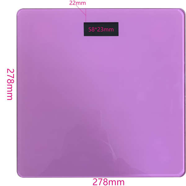 Kropsvægtsvægt Badeværelse rund hjørne Platform Digital Enkel højpræcision elektronisk voksen White 28*28*5mm