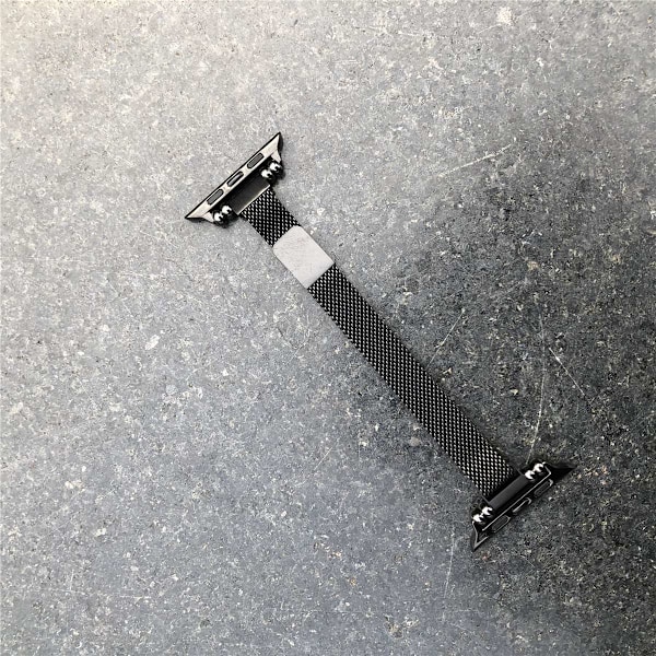 Urrem til Apple Watch iWatch 38/40/41/42mm lille urskive sort