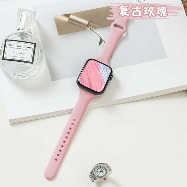 Kellon ranneke Apple Watch iWatch 38/40/41/ 10. sukupolvi 42mm Universal 1 Retro Ruusu