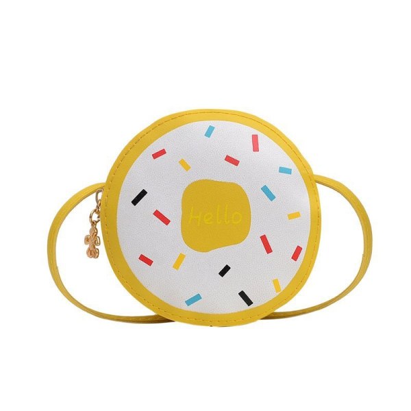 Børn Børnerygsæk Toddler Skoletaske Internet Berømthed Mini Sød Donut Rainbow Crossbody Taske No330 Yellow