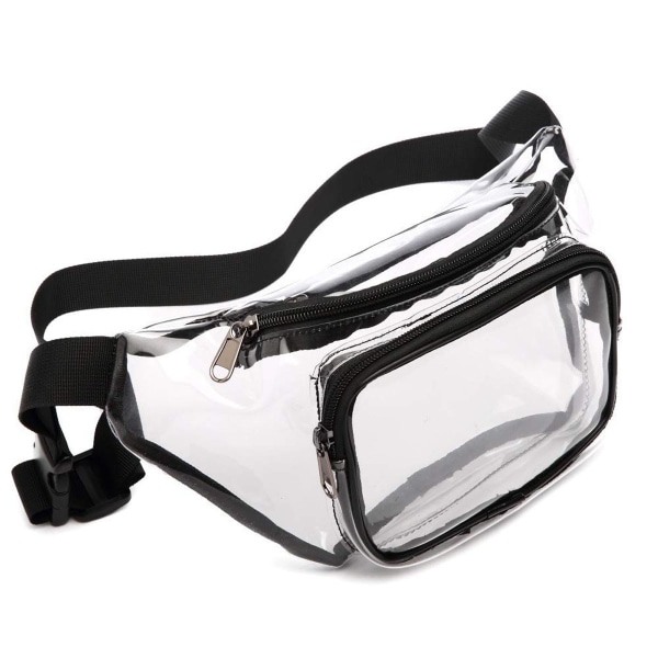 Fanny Pack Løpebelte Midjeveske Organizer Sports PVC Transparent Vanntett Transparent