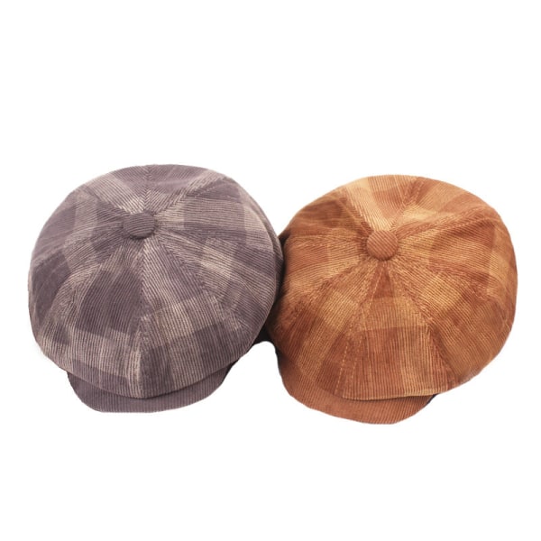 Beret lue vinter åttekantet lue britisk stil beret litterær ungdoms åttekantet lue menn og kvinner baseball cap Navy blue M（56-58cm）