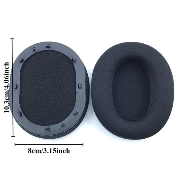 1 par sorte udskiftningsørepuder til Razer Black Shark V2 Pro V2SE