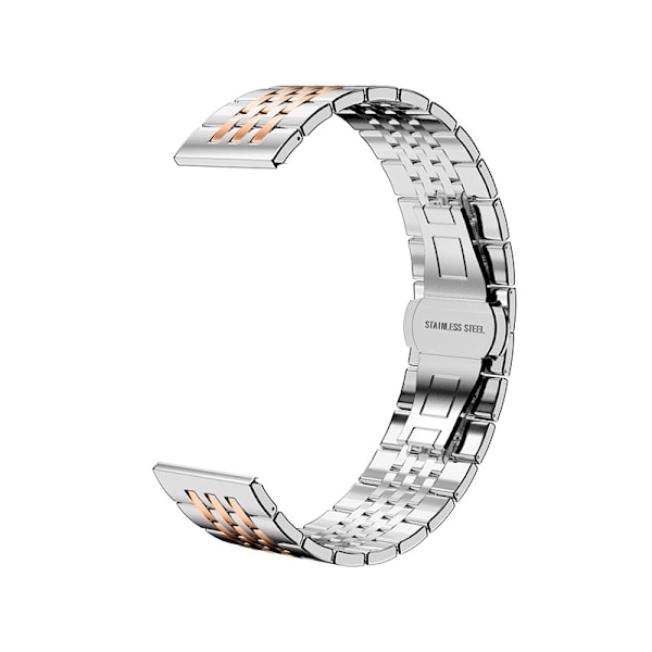Klockarmband för Apple Watch iWatch Passande bredd 38-40-41mm HW-Silver Roséguld Sju Pärlor-Stålarmband
